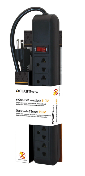 Argom 6 Outlet Power Strip 110/120V